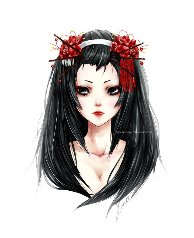 восточный образ - девушки, аниме - оригинал