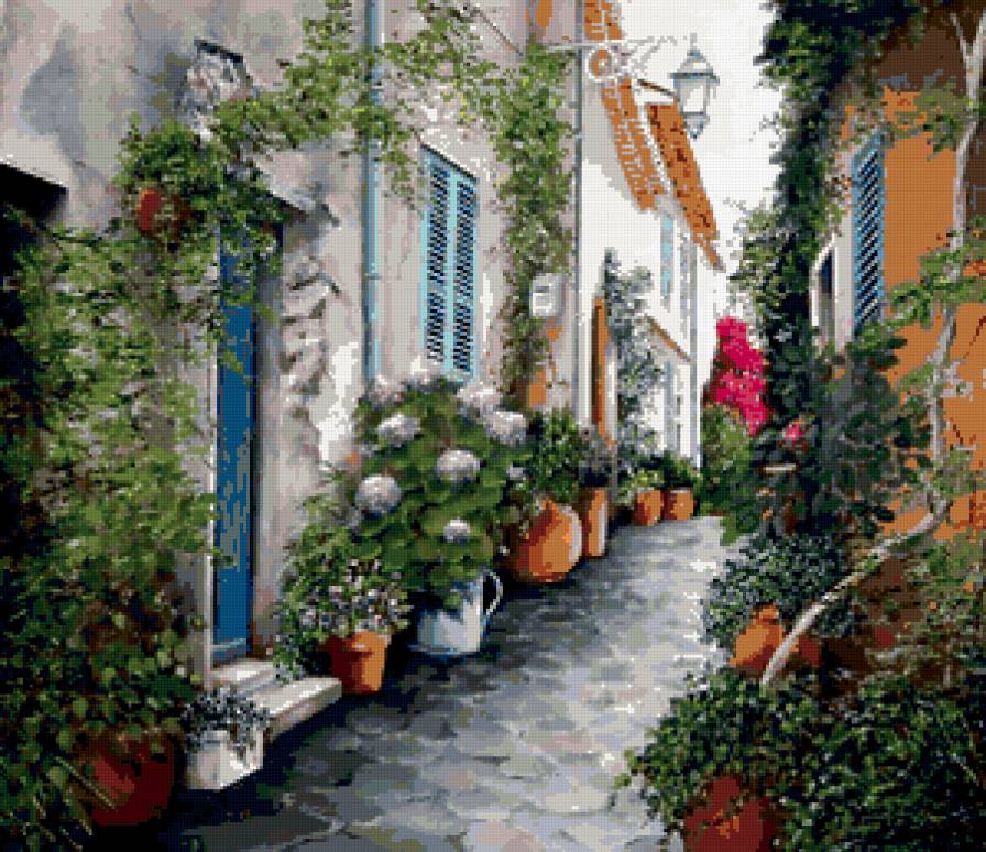 улочка - дома, улица - предпросмотр