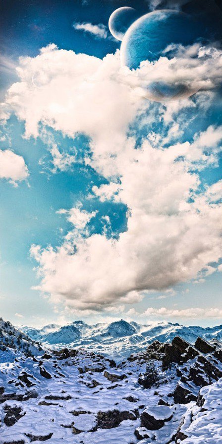 Горы (фрагмент) - море, природа - оригинал