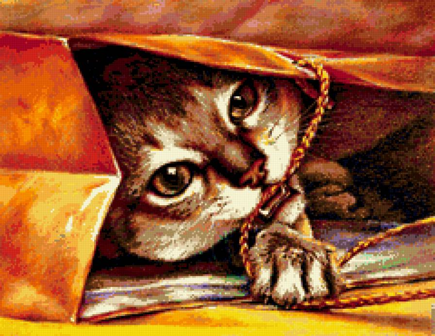 покупка - кот, игра, живопись - предпросмотр