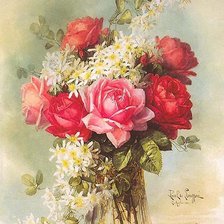 Схема вышивки «букет роз -2»