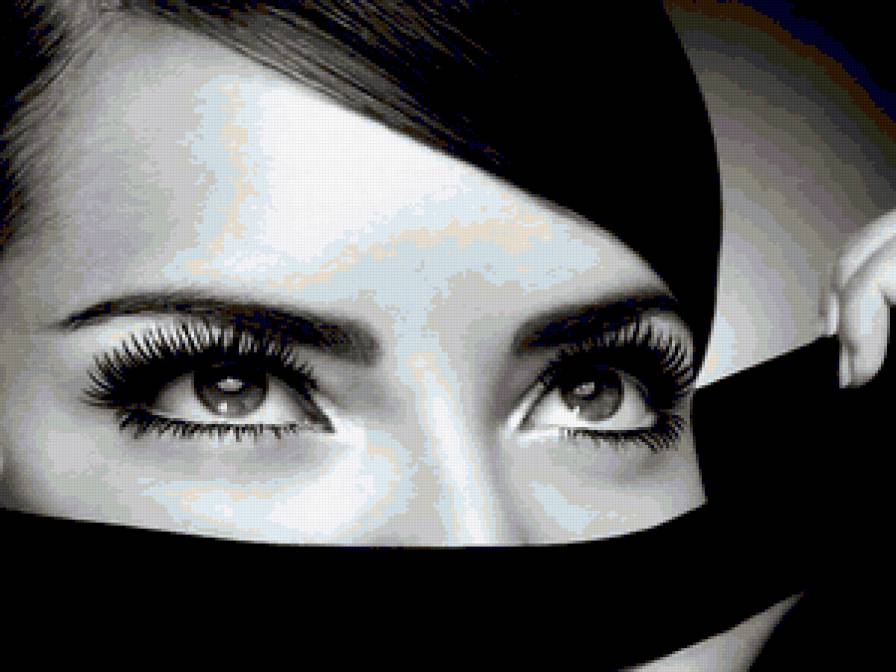 Девушка - монохром, глаза, девушка - предпросмотр