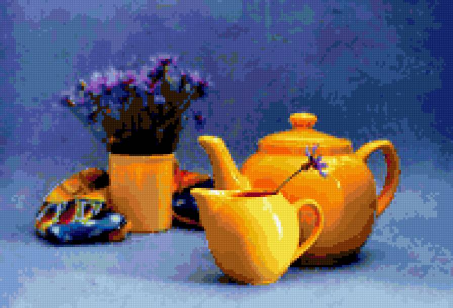 натюрморт на кухню - букет, на кухню, натюрморт, цветы - предпросмотр