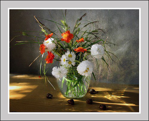 №363451 - букет, лучи, цветы, натюрморт - оригинал