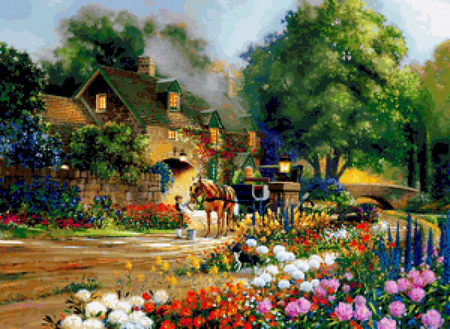 летний пейзаж - предпросмотр