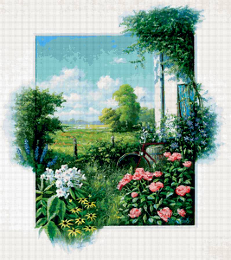 летний пейзаж - лето, цветы, природа - предпросмотр