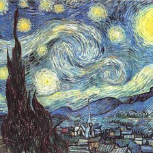Оригинал схемы вышивки «Ван Гог. Звездная ночь.» (№364830)