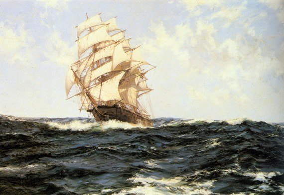 №364885 - корабль, парусник, море - оригинал