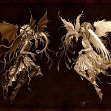 Схема вышивки «Ангел и демон»