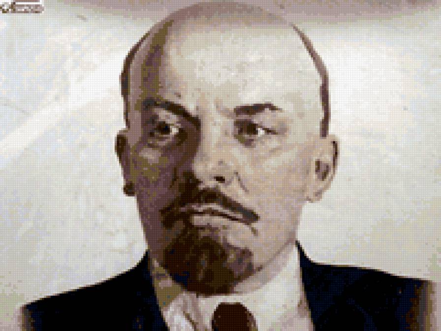 Ленин Владимр Ильич - вышивка крестом, схема, ленин - предпросмотр