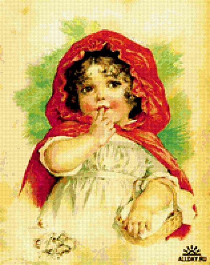 Девочка винтаж - винтаж, старинные открытки, девочка - предпросмотр