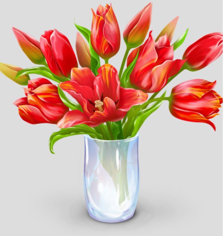 тюльпаны в вазе - оригинал