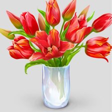 тюльпаны в вазе