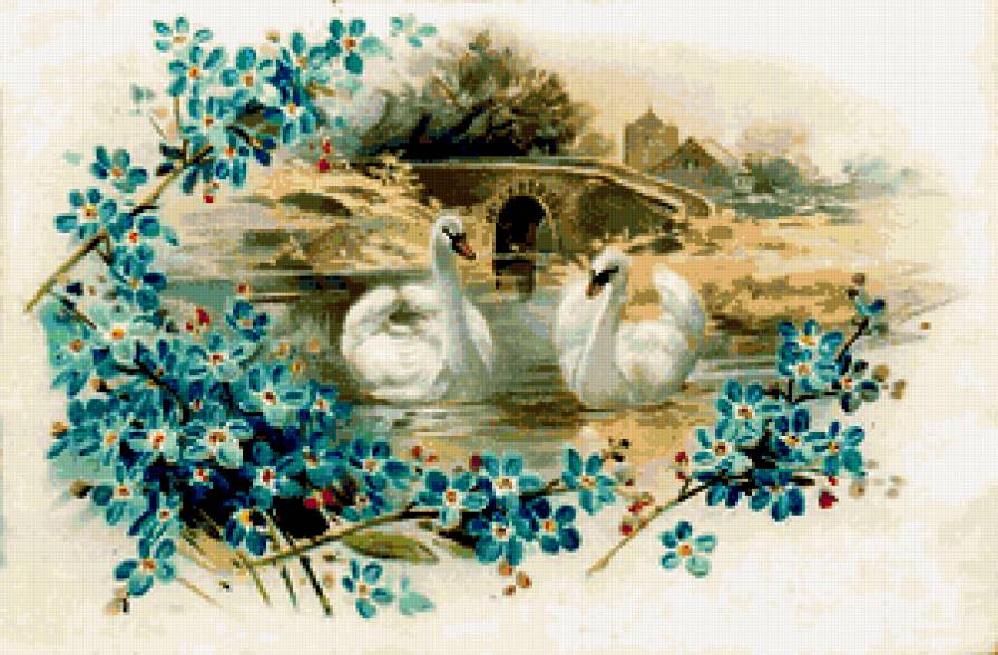 пара лебедей - предпросмотр