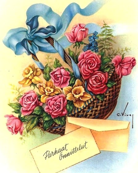 розы в корзине - оригинал