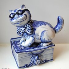 Схема вышивки «кот на книге»