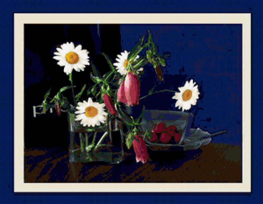 №365548 - букет, натюрморт, цветы, ягоды - предпросмотр