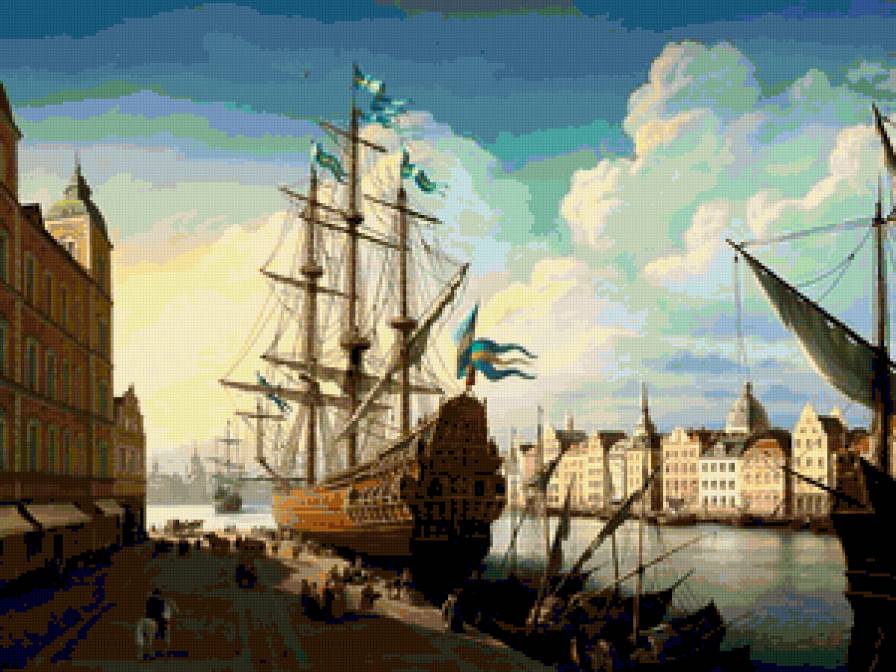 в порту - корабли - предпросмотр