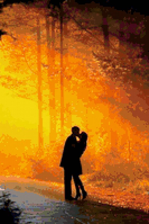 двое - закат, он, она, мужчина, парень, поцелуй, образ, пара, девушка, женщина - предпросмотр