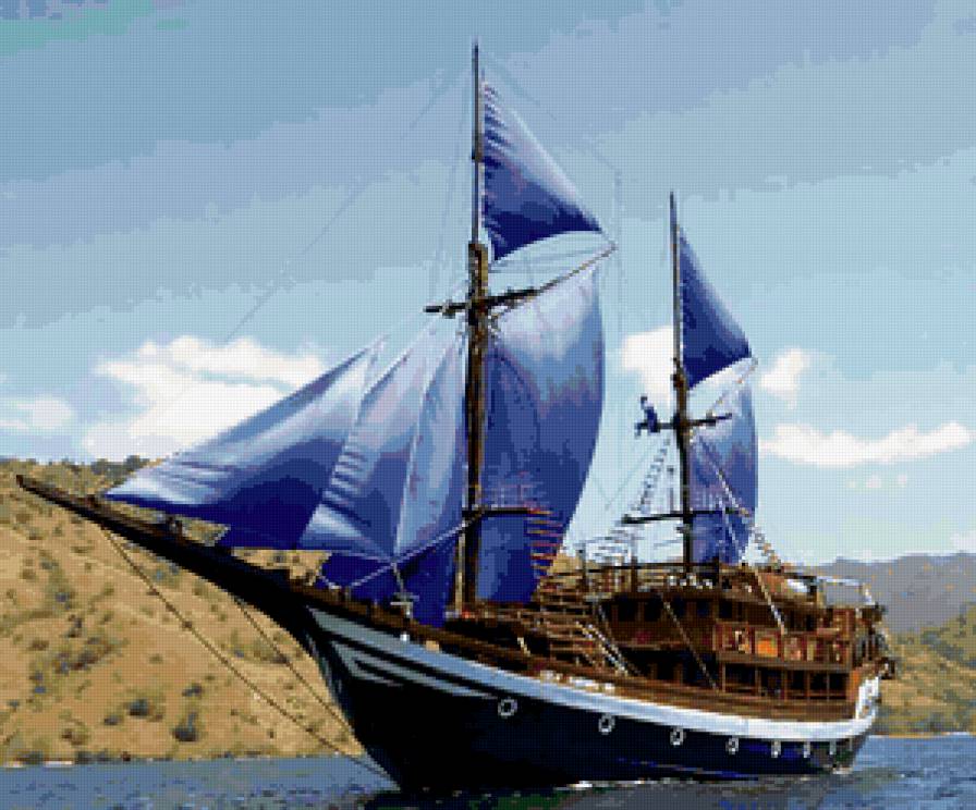 синий парус - корабль - предпросмотр