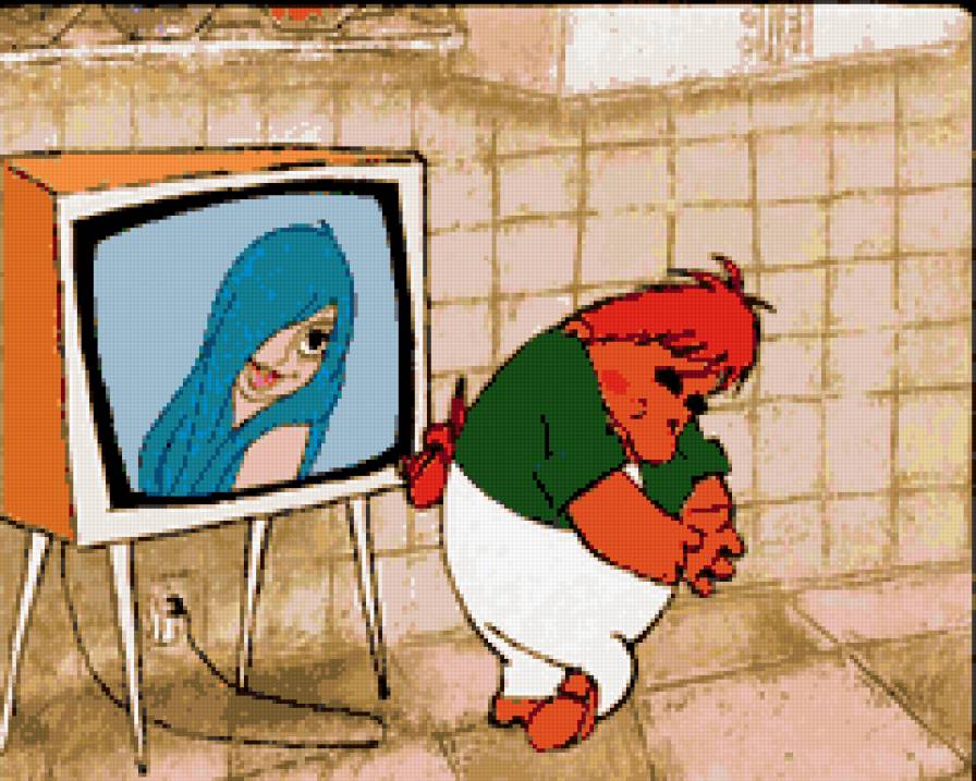 карлсон - девушка, сказка, детям, мультфильм, карлсон, телевизор - предпросмотр