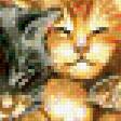 Предпросмотр схемы вышивки «Котята в корзине» (№366558)