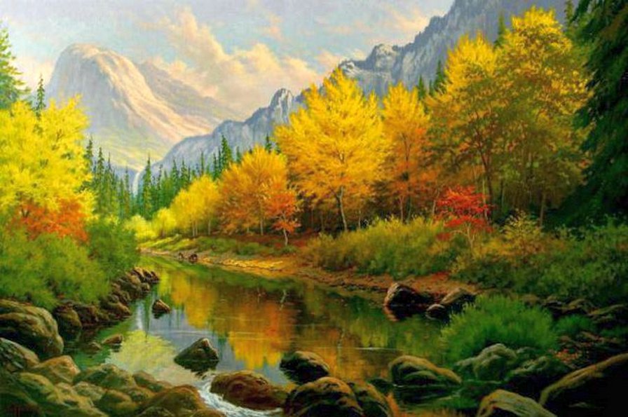 Горное озеро - оригинал