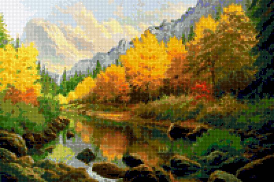 Горное озеро - предпросмотр