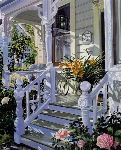 крылечко - живопись - оригинал