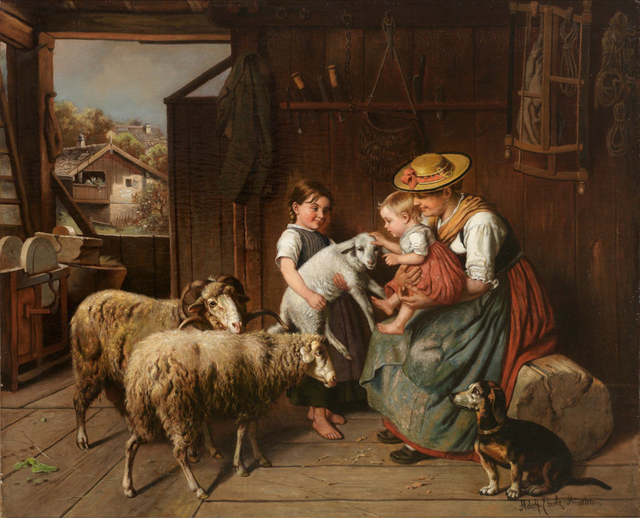 собачья серия - собаки, живопись - оригинал