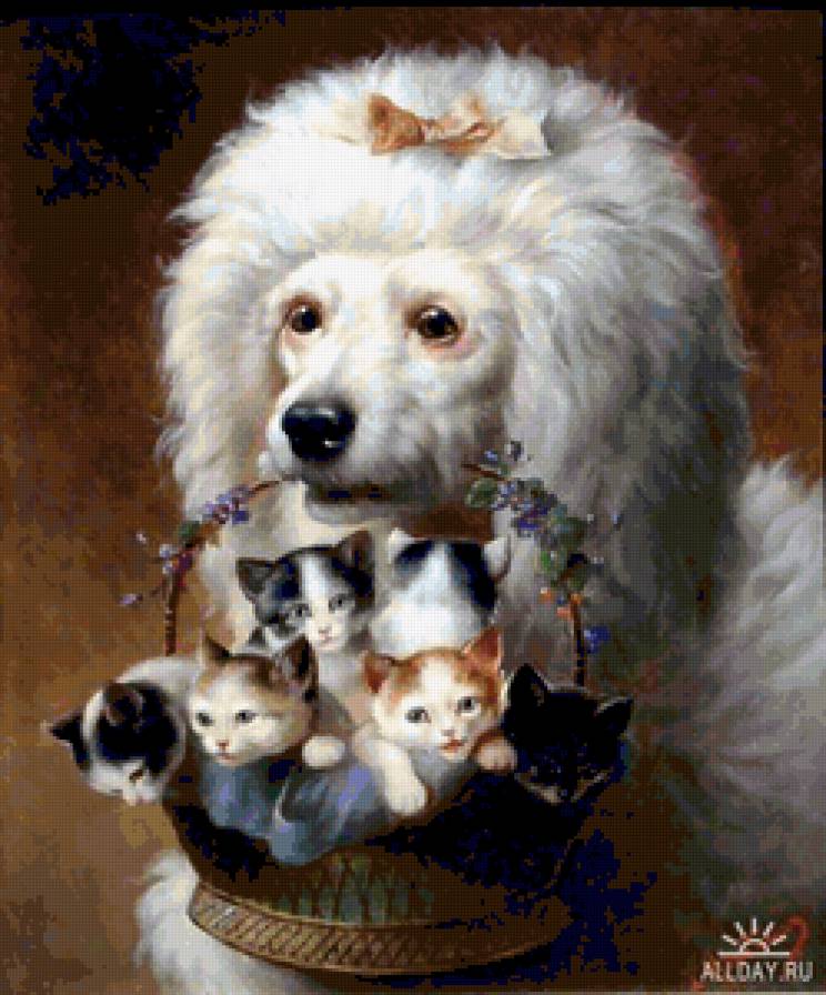 кошачья серия - кошки, живопись - предпросмотр