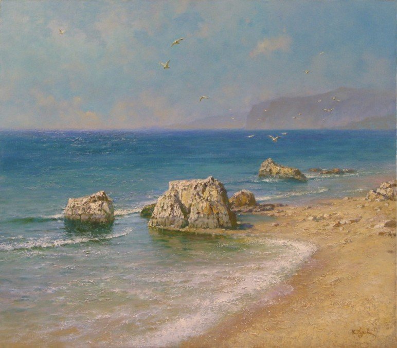 море - море, пейзаж, картина - оригинал