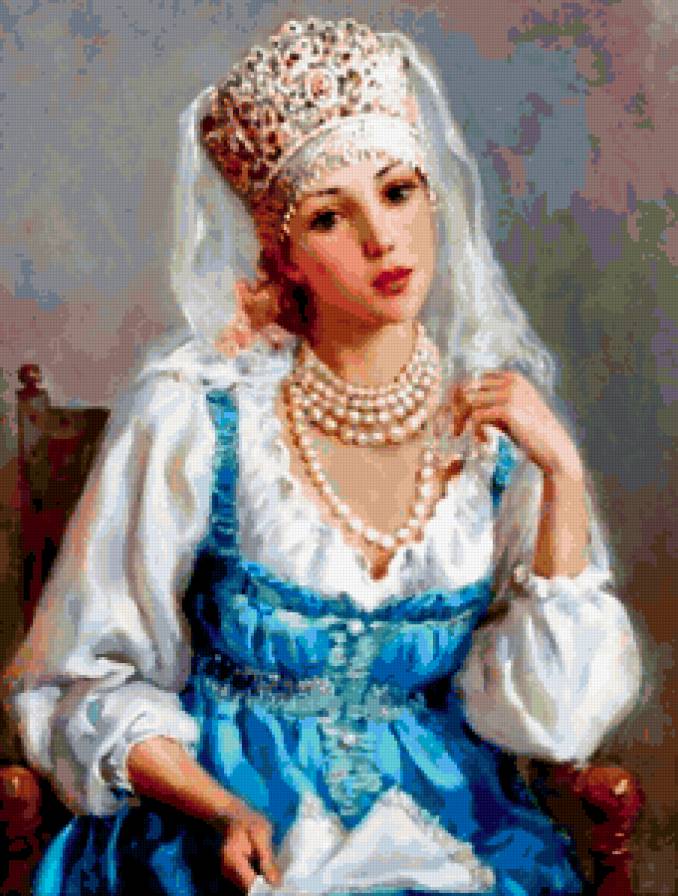 русская красавица - царевна, женщина, она, девушка, образ - предпросмотр