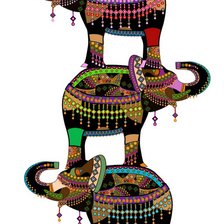 Схема вышивки «Слоники»