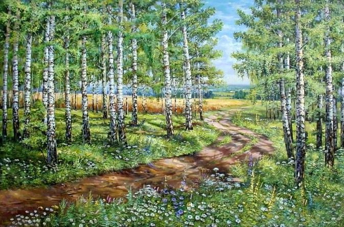 березовая роща - лето, природа, деревья - оригинал