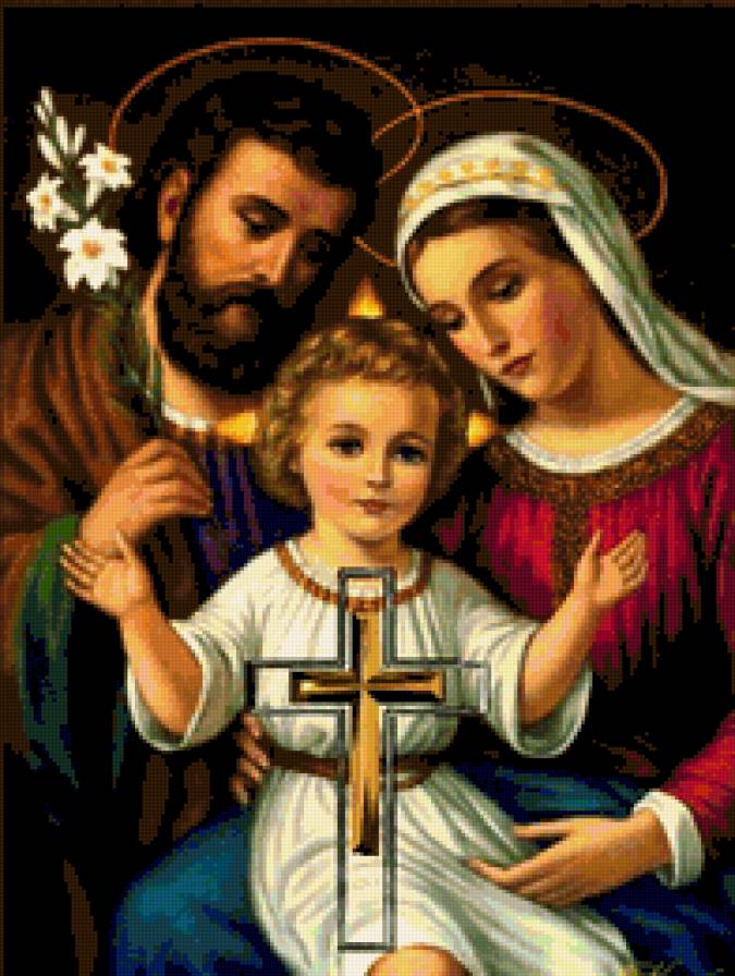 святое семейство - икона - предпросмотр