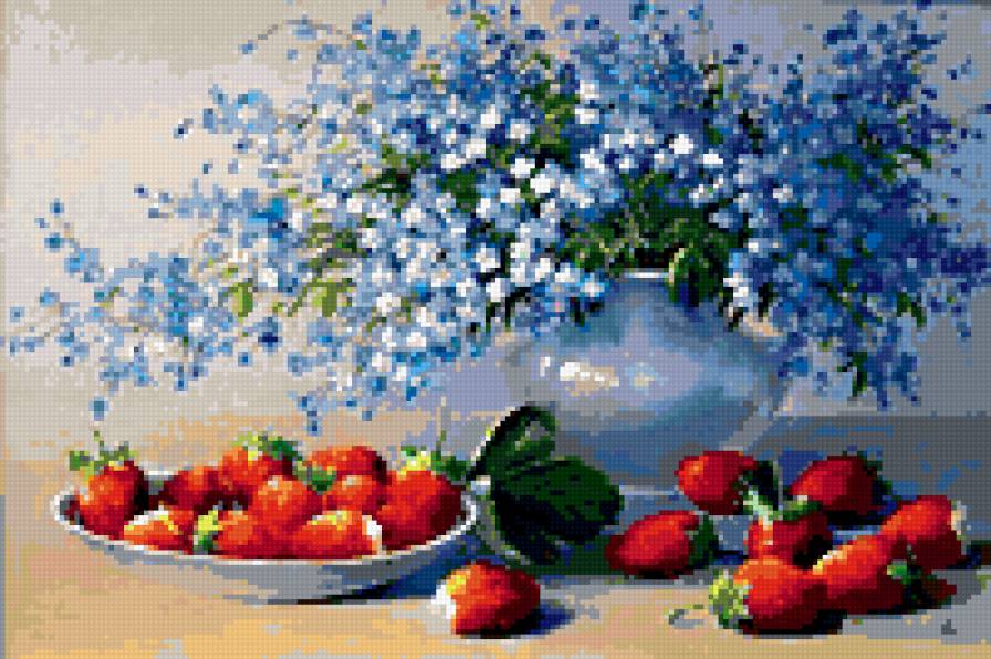 Клубника - натюрморт - предпросмотр