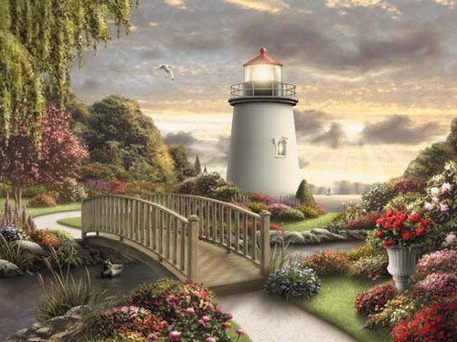 маяк - картина - оригинал