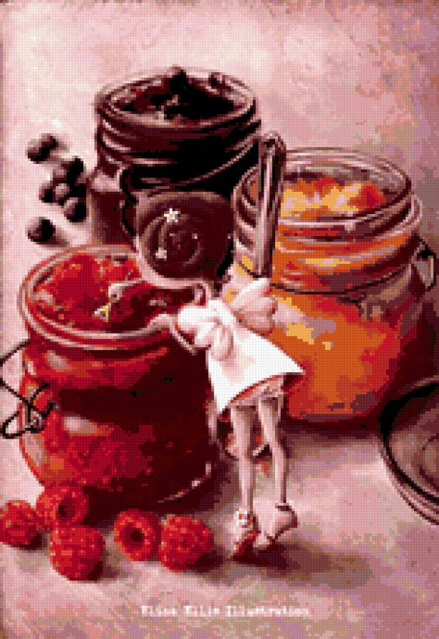 варенье - лакомство, девочка, банка, ребенок, детям, малина, варенье - предпросмотр