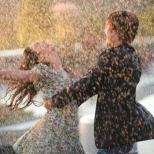 Схема вышивки «Танец влюбленных под дождем»