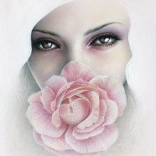 Схема вышивки «дама с розой»