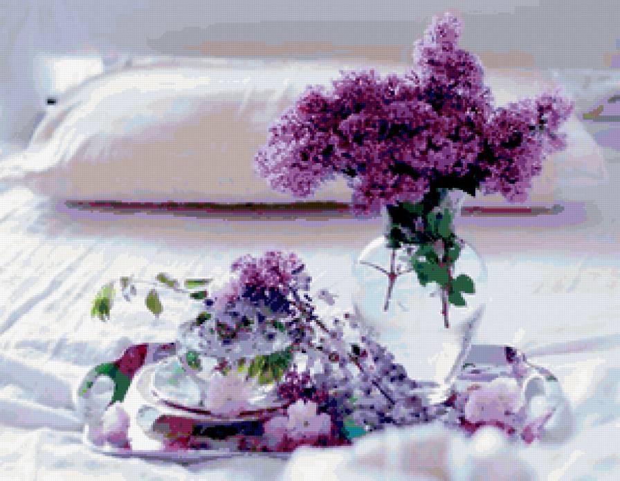 сирень - букет, цветы, весна, весенние цветы, ваза, сирень, красота, натюрморт - предпросмотр