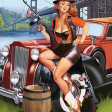 Схема вышивки «охотница»