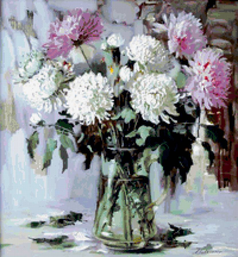 цветы в банке - предпросмотр