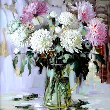 цветы в банке