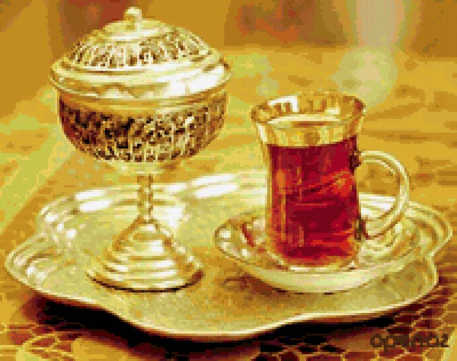 Турецкий чай - натюрморт, чай, сладости, восток, турция - предпросмотр