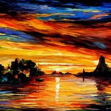 Схема вышивки «закат»