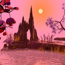 Схема вышивки «пейзаж»