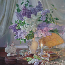 Схема вышивки «сирень»