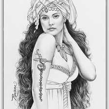 Схема вышивки «Восточная девушка»